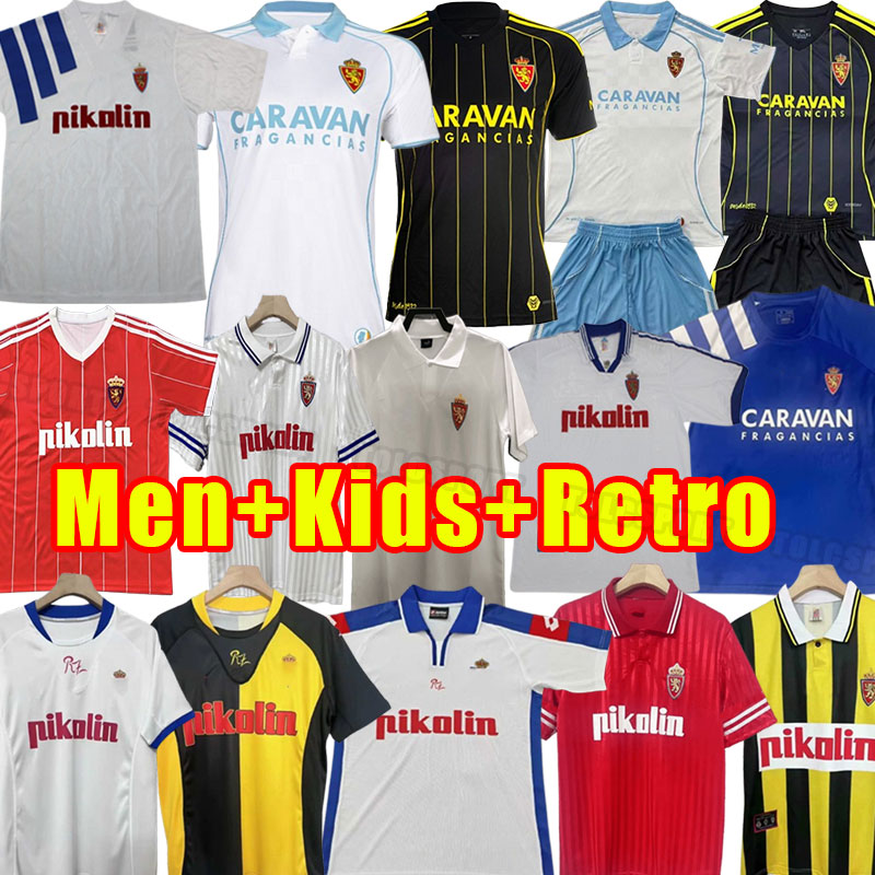 25 26 Real Zaragoza FRAN GAMEZ Soccer jerseys ZAPATER 2025 2026 POMBO SHINJI KAGAWA Football shirts GUTI JAVI ROS KIDS L. SUAREZ Retro 01 02 04 05 92 93 95 96 97 1995