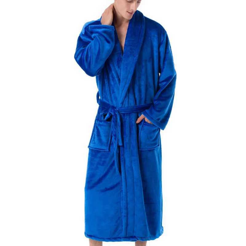 Spring Winter Men Bathrobe 9XL 8XL 7XL 6XL Bust 140cm Warm Plus Size Sleepwear Pajama C251202