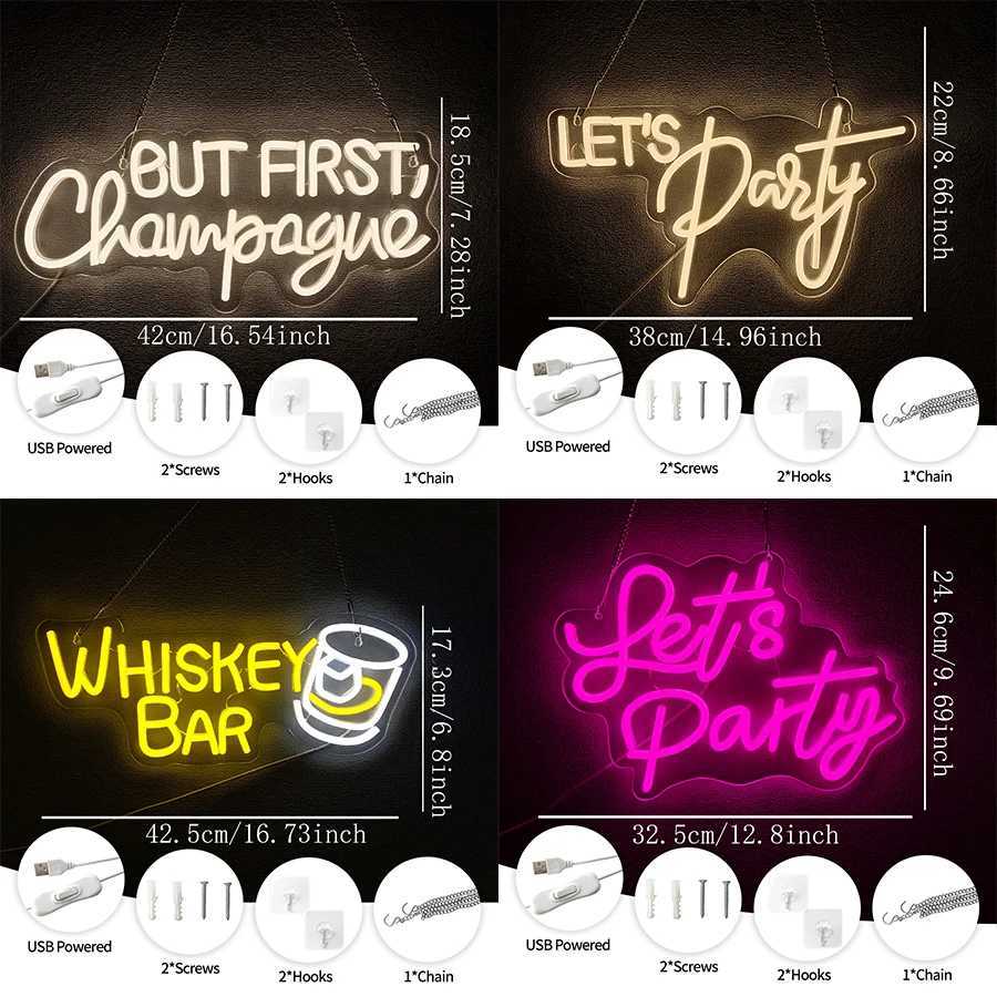 Cocktail Series Neon Sign Letter Icon Wall Decor Usb Powered Used For Beer Bars Clubs Holiday Parties Man Cave Wall Lamps H251201
