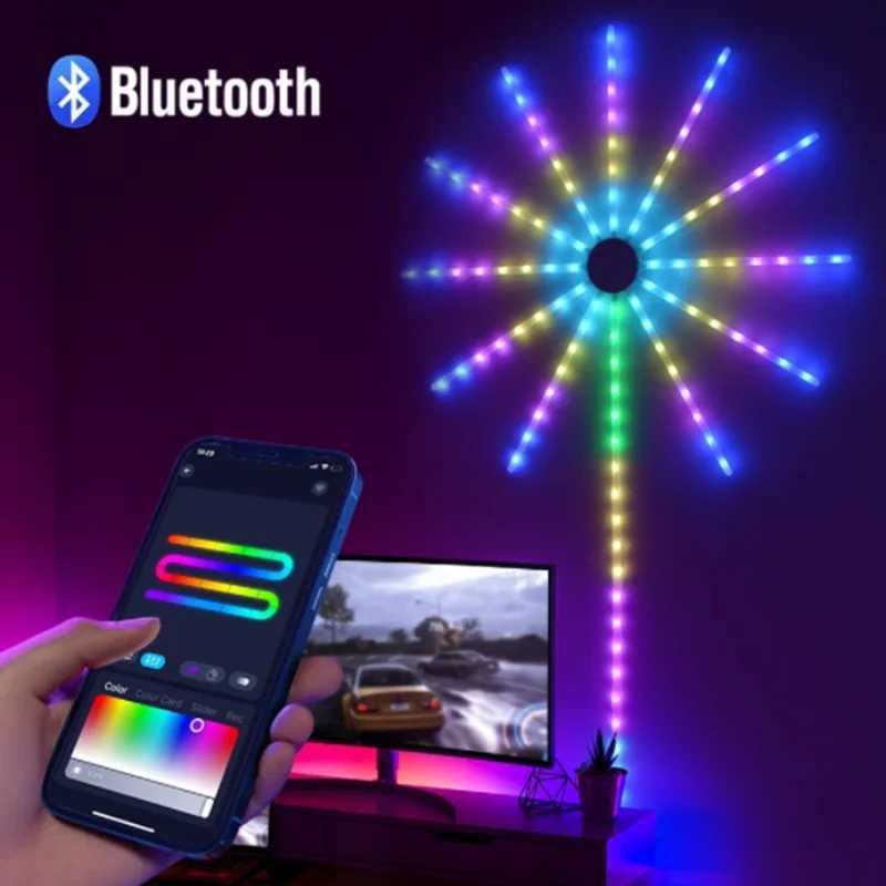 NEW 2025 Firework Light LED Strip Bluetooth Smart APP Control Neon Strip USB 5V Smart Lamp Sync Music Christmas Party Decoration H251201