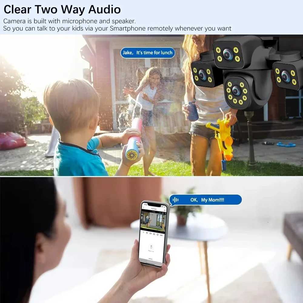 15MP Three Sn Three Lens Tuya WIFI IP Color Night Vision Camera Auto Tracking IP66 Waterproof CCTV Video Security Smart Life C251202