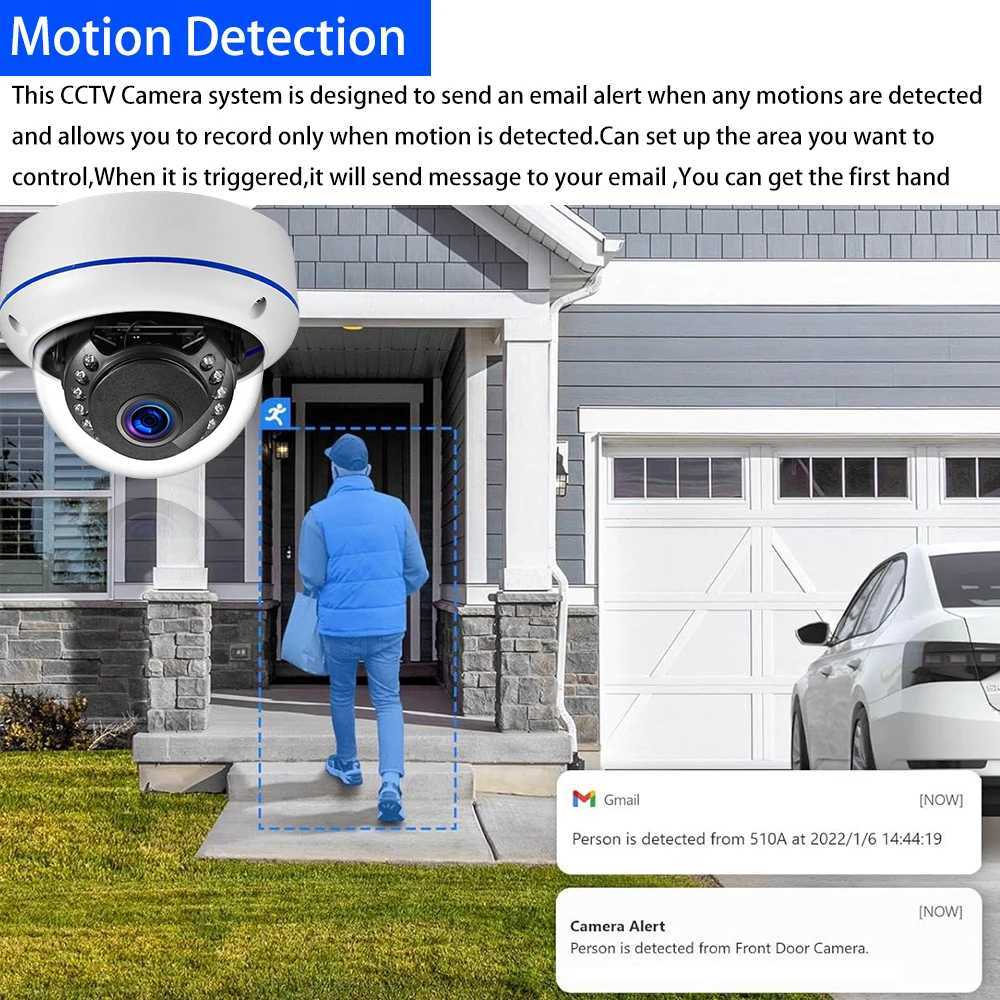 H265 6MP Tuya Metal De POE IP Camera Au Record CCTV Camera Vandalproof IP66 Outdoor He Security Video Human Detection C251202