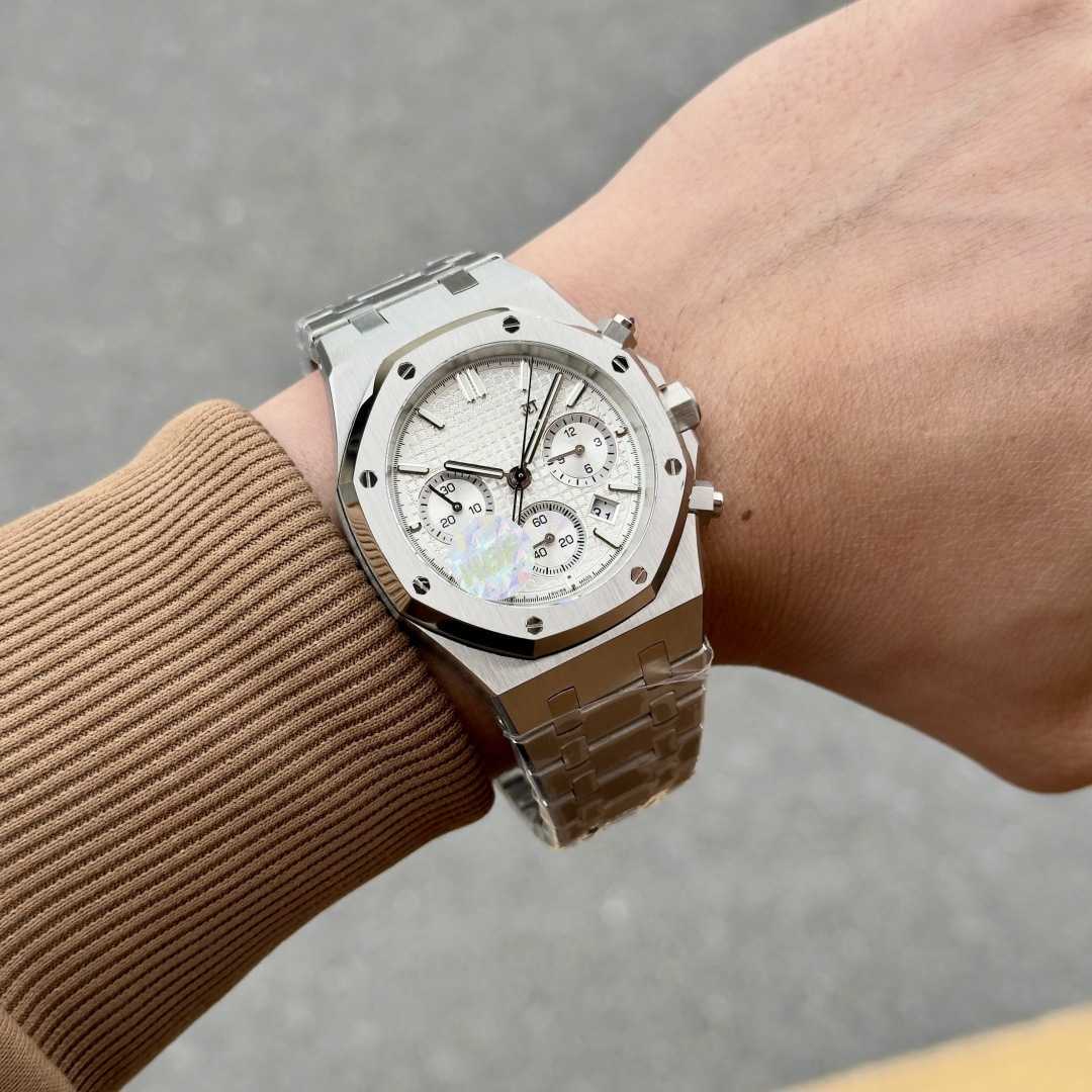 AP Offshore Steel Band Advanced Quartz Watch for Men with Multiple Functions J251202