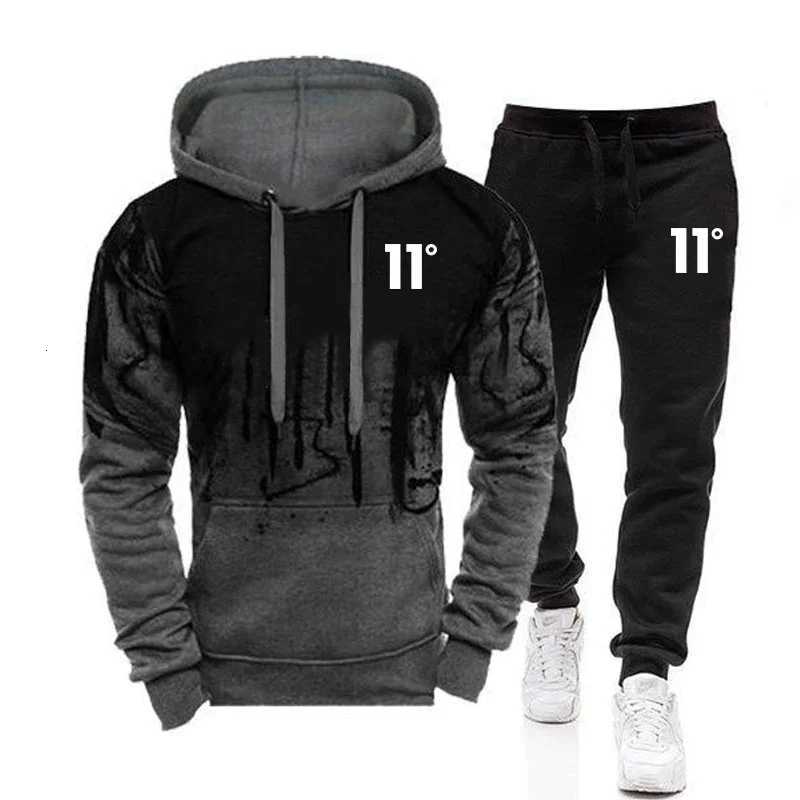 Casual Fashion High Quality Mens Tracksuit Jogging Men Versatile Sweatshirts Sweat Pants Comfort Daily Sports Simple Hoodie Set W251202
