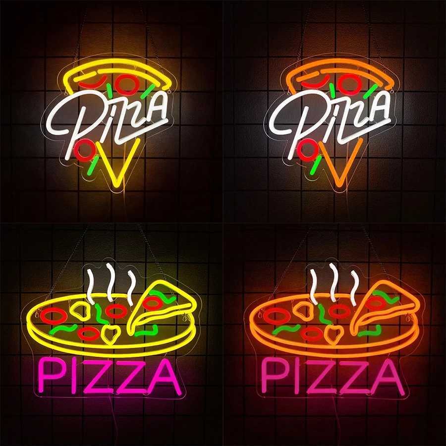 Fast Food Led Neon Sign Gourmet Pizza Icon Family Restaurant Recreation Room Food Theme Party Decor Pizza Lovers Gifts H251201