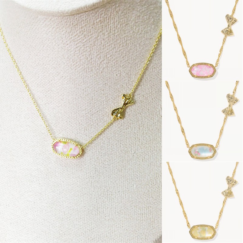 Fashion plated gold necklace kendrascort necklaces designer chain pendant necklace love shack fancy bow designer jewelry luxury necklace valentines gifts zh99