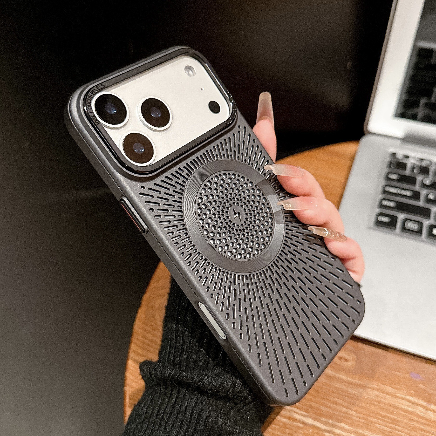 Magnetic Phone Case iPhone 17 Pro Max Compatible With Apple 16/15 Pro Shockproof Hollow Design Case