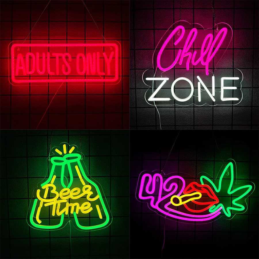 Bar Led Neon Sign The Letter Icon Of Chill Zone Are Used For Artistic Decor Of Bars Lounges Game Rooms And Man Caves H251201