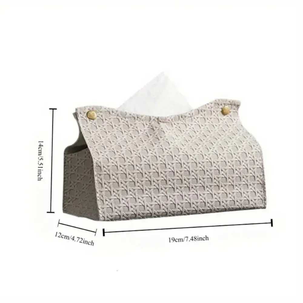PU leather tissue box decorative napkin holder with buttons suitable for he living ros bedros and bathros H251201