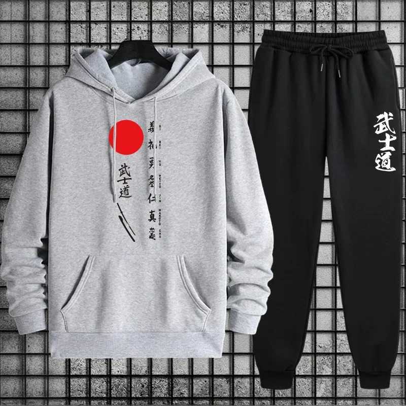 Autumn Winter Hot Sale Mens Tracksuit Hoodie Pants Urban Casual Fashion Sportswear Male Daily Sporty Jogging Sweatshirt 2pcs W251202