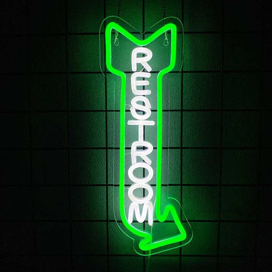 Warm Reminder Led Neon Sign Bathroom Indicator Light Used For Decor Of Bars Clubs Game Rooms And Entertainment Places H251201