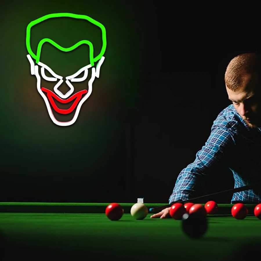 Clown Face Neon Sign Movie Luminous Wall Decor Usb Powered Used For Room Bar Club Game Room Halloween Party Wall Lamp H251201