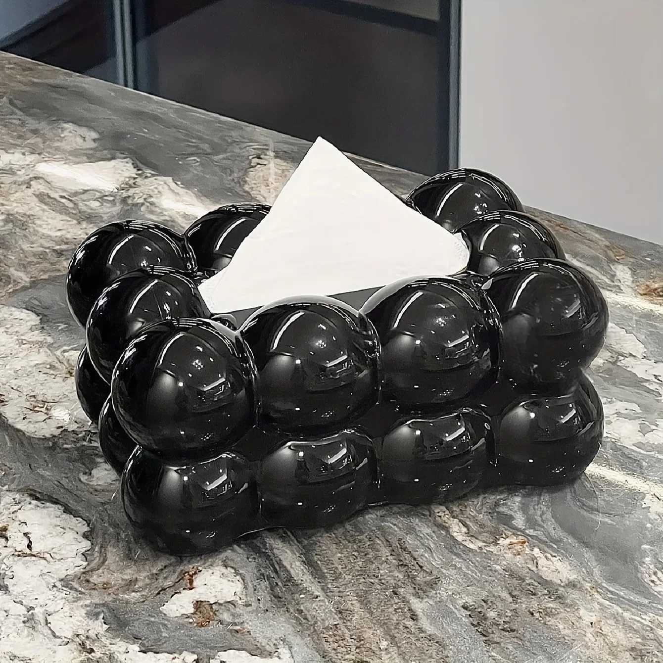 Chic Cloud-Shaped Tissue Holder Decorative Desktop Organizer for Living Ro Durable Plastic Napkin Dispenser with Storage Box H251201