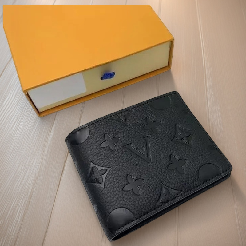 10A Designers MULTIPLE Wallet Paris Plaid Style Mens billfold Women Purse High-end Water ripple flowers SLENDER Wallets handbag With box dust bag1