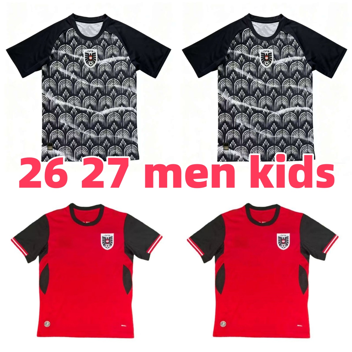 Austria Jerseys Euro Soccer Jersey 26 27 Souvenir Arnautovic Football Shirt 2026 Home Away Alaba Camisetas De Futbol Men Kids Sabitzer Lienhart Uniform