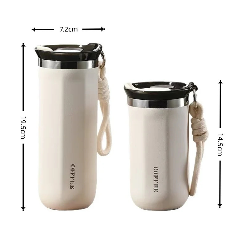 Vacuum Coffee Tumbler 350ml Stainless Steel Thermal Mug Leakproof with Handle for Travel water term Thermo bottle thermos cup 251202 W260226