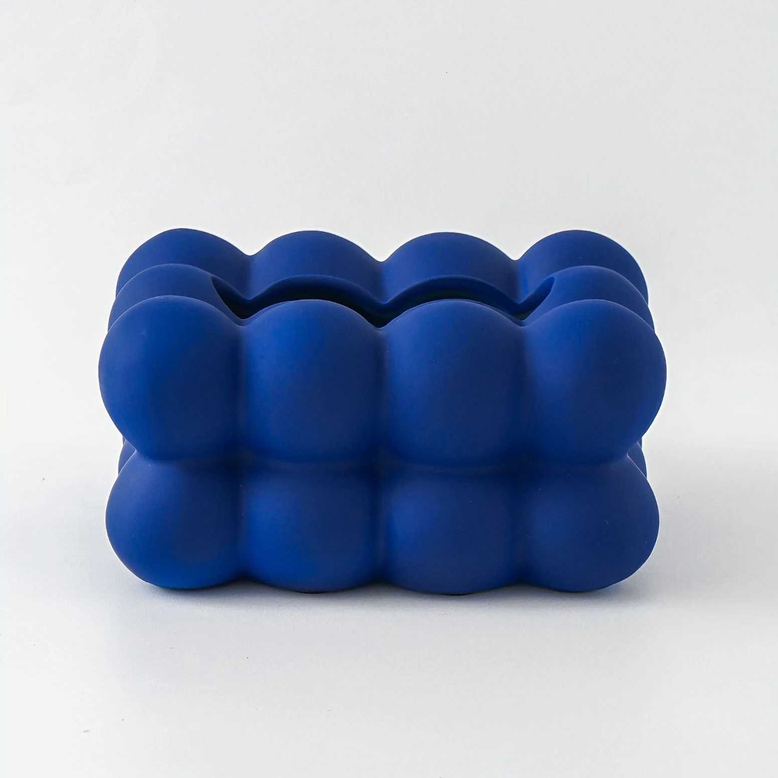 Klein Blue Tissue Box Ball Shape Luxury Facial Napkin Case Tissue Holder Organizer Blue for He Living Ro Desktop Decor Gift H251201