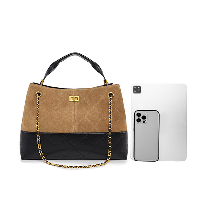 Ladies' handbag designer's new autumn and winter frosted bag, retro fashion, high-end sense, shoulder bag, large capacity commuting bag