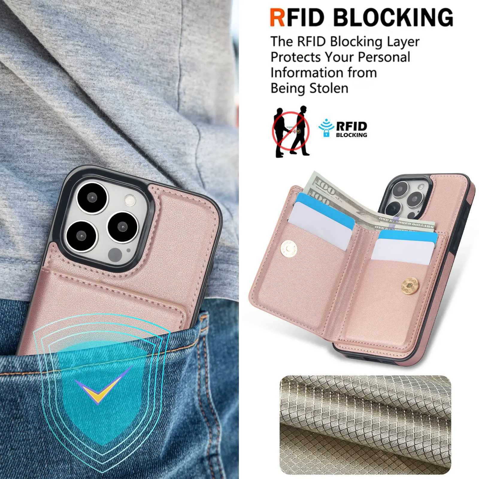 Wallet Case with Card Holder 360 Rotation Ring Kickstand Magnetic Clasp for iPhone 16 15 14 13 12 11 Pro Max SE 2022 XR XS Max J251202