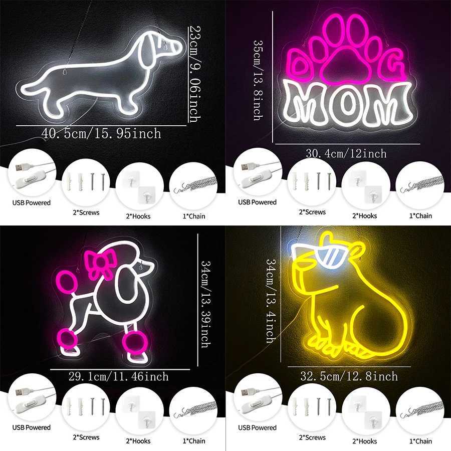 Animal Led Neon Signs Cute Dog Icons Used For Pet Shops Bedrooms Home Party Decor Boys And Girls Birthday Christmas Gifts H251201