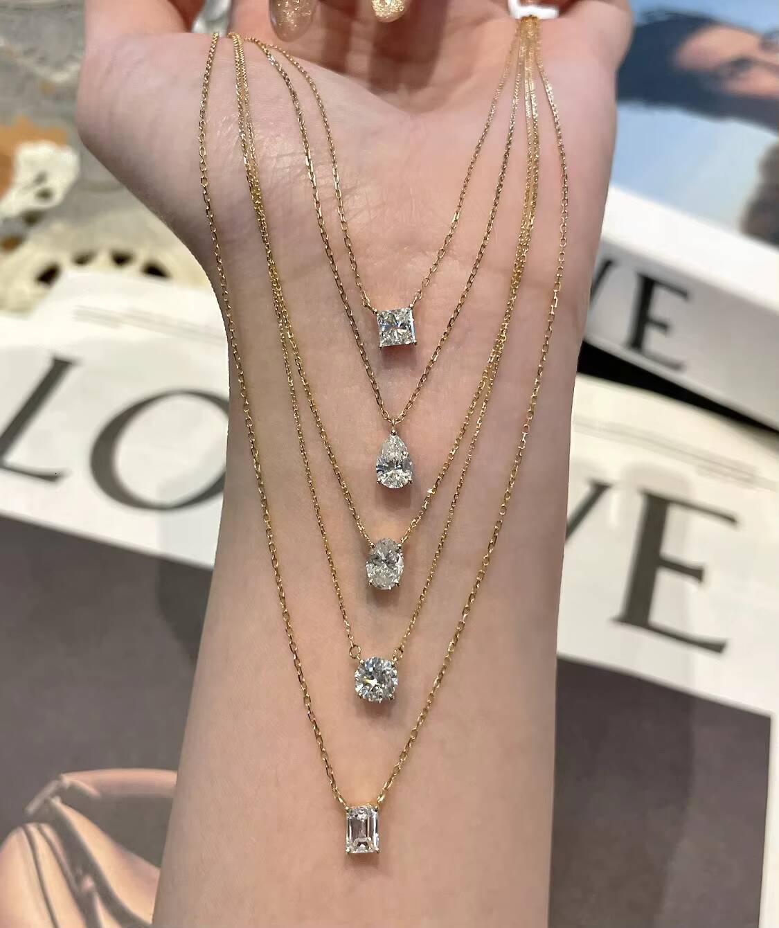 Custom 14K 18K Gold Diamond Necklaces 1ct 15ct 2ct IGI Certificate Round Cut Necklace Lab Grown Diamond Pendant