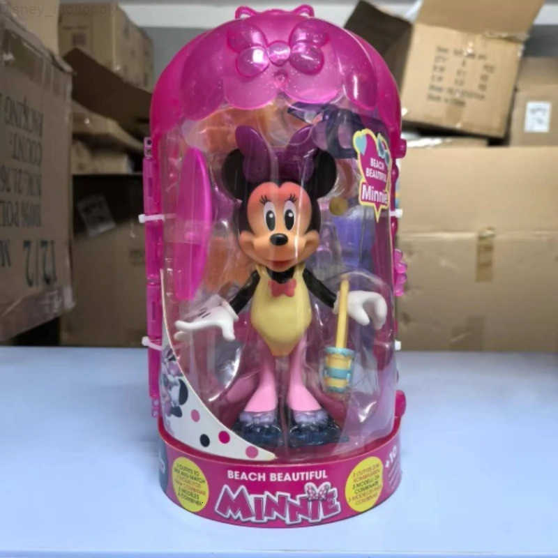 Disney Cartoon Anime Minnie Mouse Shapeshifting Dressing Action Figures Collection Ornaments Model Toy Children Gifts H251202
