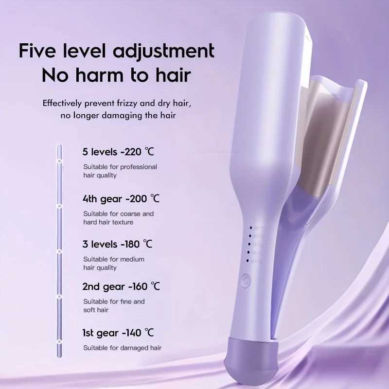 Ladies deep V big hair curling rod 32mm long-la styling roller fast heating suitable for width and depth waves holiday C251202