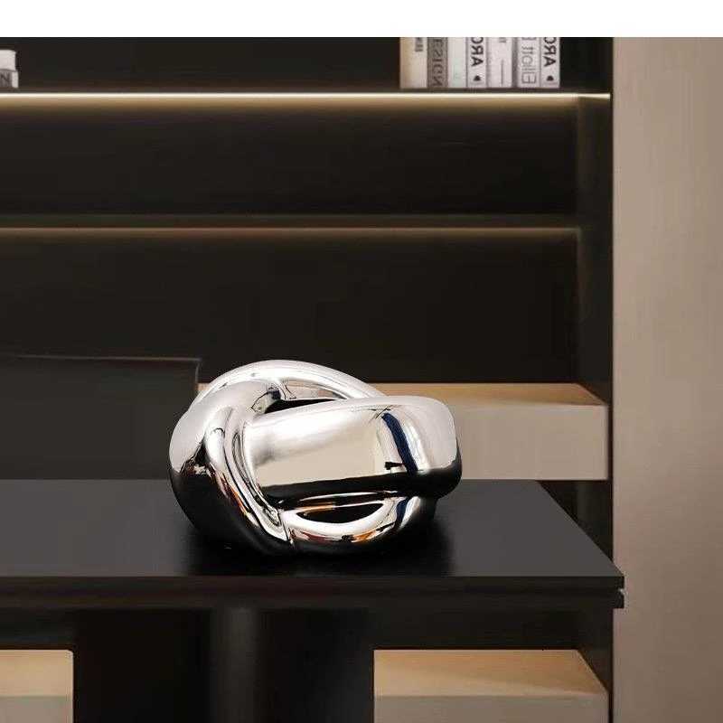 Clinch Knot Ceramic Tissue Box Irregar Shape Paper Towel Coffee Table Desktop Boxes Modern He Decor H251201