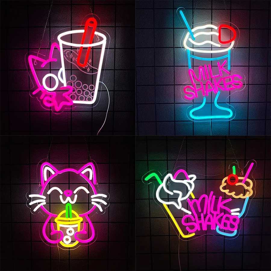 Dessert Series Neon Signs Cartoon Icons Hand-Made Usb Powered Used For Decor In Clubs Cafes Cold Drinks Shops And Shops H251201