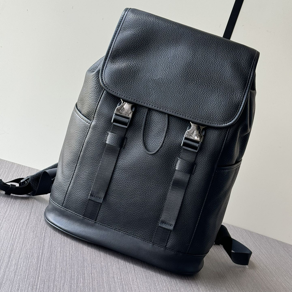 Black Leather Backp… - image