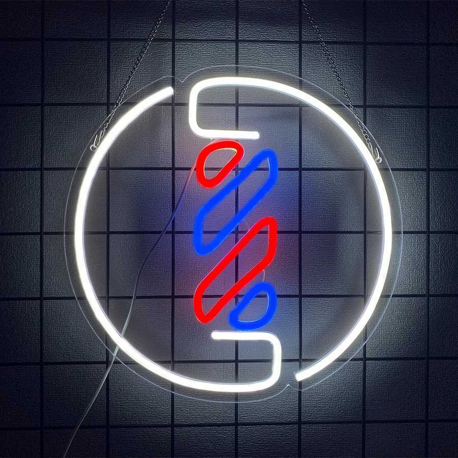 Hair Salon Led Neon Sign Barber Lamp Icon For The Best Gift For Hairdressers Usb Powered Used For Salon Studio Business Decor H251201