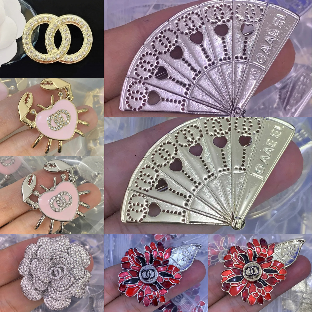 New Style Women's Crab Brooch Crystal Pearl Pins Designer Brooches Copper Pin Christmas Gift Party Marry Fashion Jewelry Love High Quality Accessories