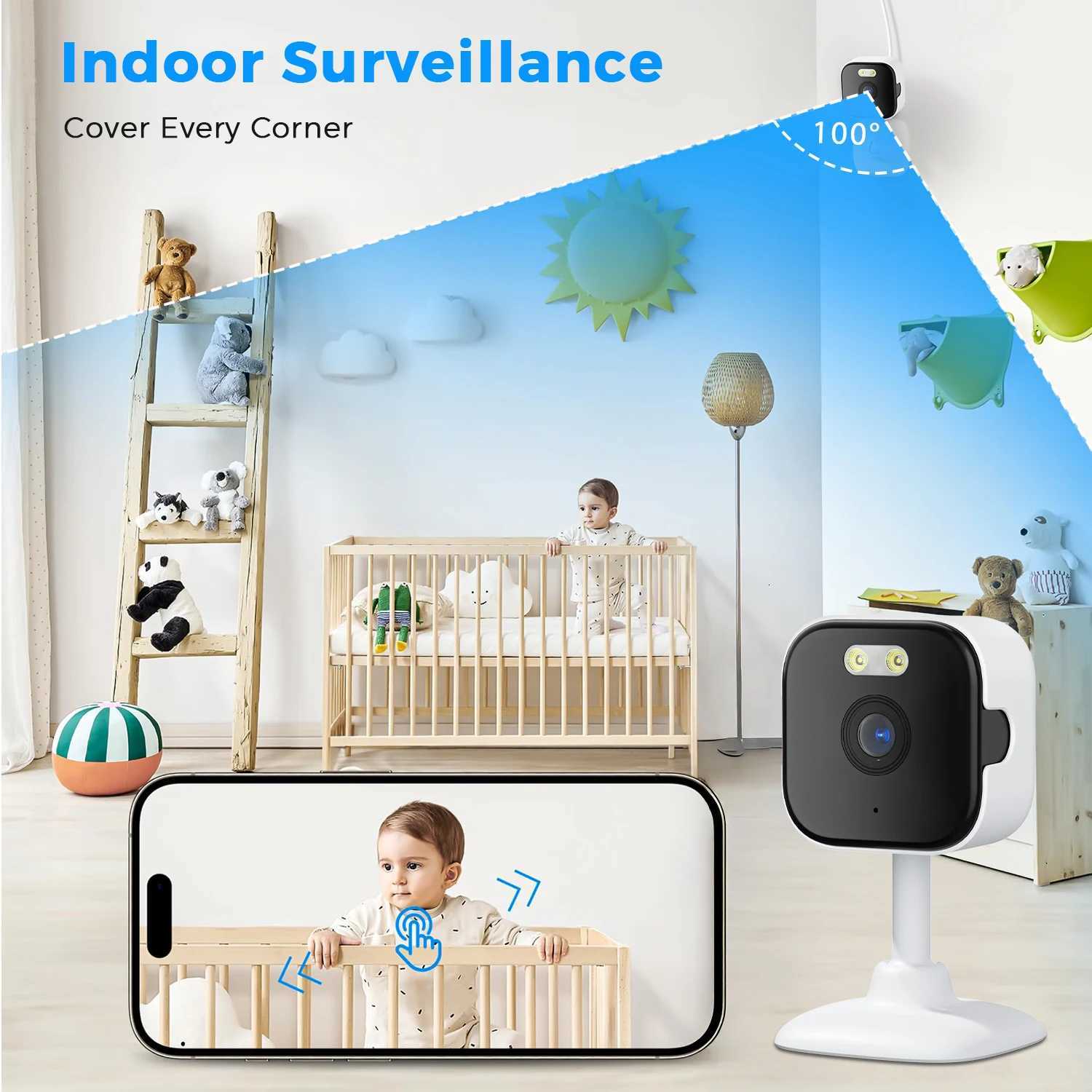 BESDER 5MP Mini Cube Camera Wifi Indoor Two Way Au Human Detection He P CCTV Security IP Camera 2MP 5X Zo O-Kam Pro APP C251202