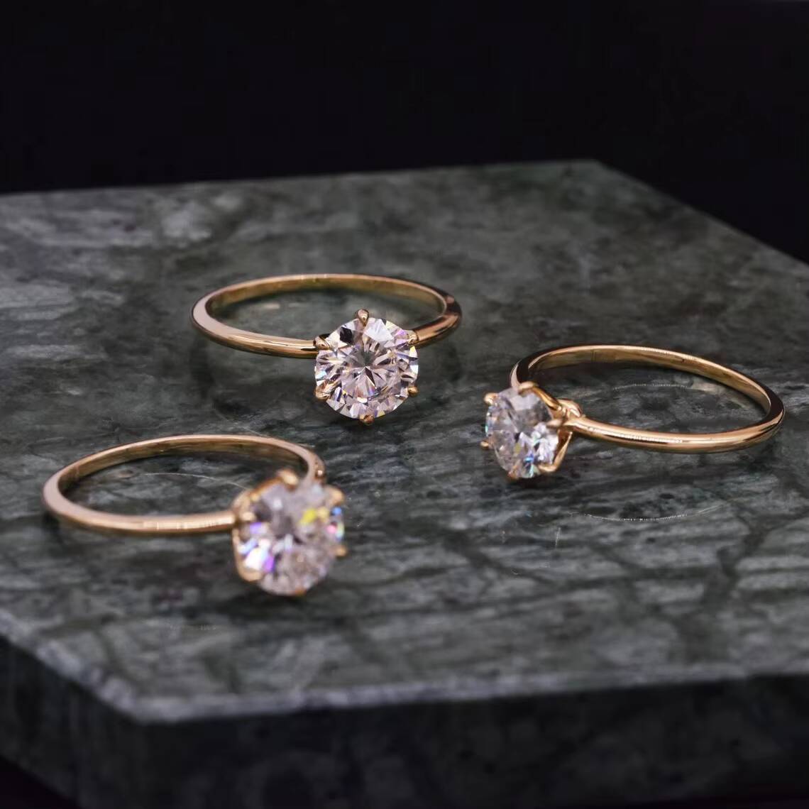 CHANG LAI CVD PHPT 2 Ct Laboratory Diamond Rings Excellent Brilliant Round Cut 5ct Lab Grown Diamond Ring