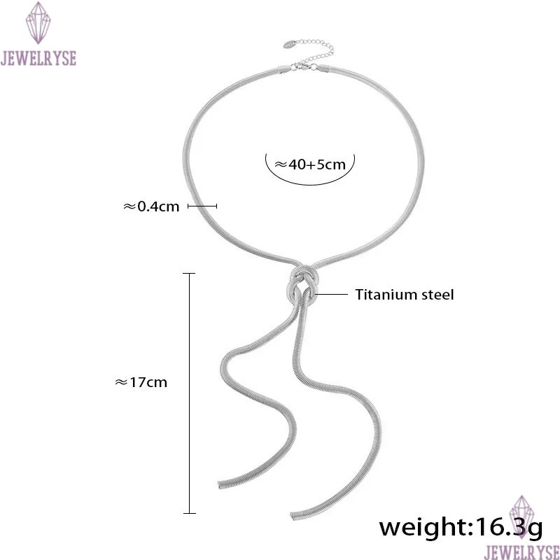 top long 18k gold gold knot chain designer necklace for woman stainless steel pendant long silver necklaces daily outfit jewelry birthday friend famil