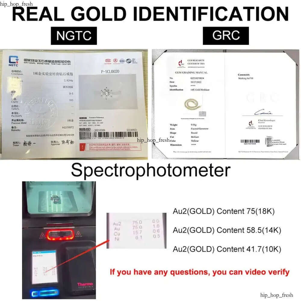 Wholesale 10K 14K 18K Solid Real Gold 8MM Cuban Link Chain Bracelet Iced Out Hip Hop Moissanite Necklace Fine Jewelry Men Women