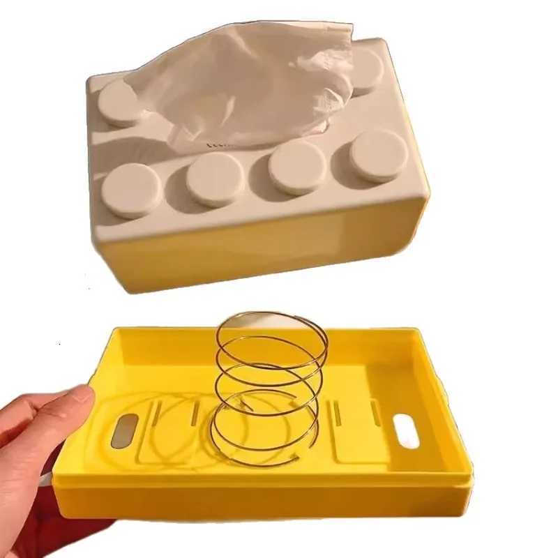 Vibrant Colorf Building Block Tissue Case Extra Large Capacity Coffee Table Paper Holder Fun Playf Bedro Tissue Box H251201