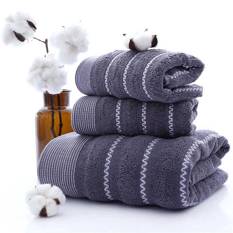 Towel 3-Piece Washcloths Towels Set 100Cotton Face Bath Towels for Bathroom Home Hotel Quick Dry Soft and Absorbent Solid Color Y251202
