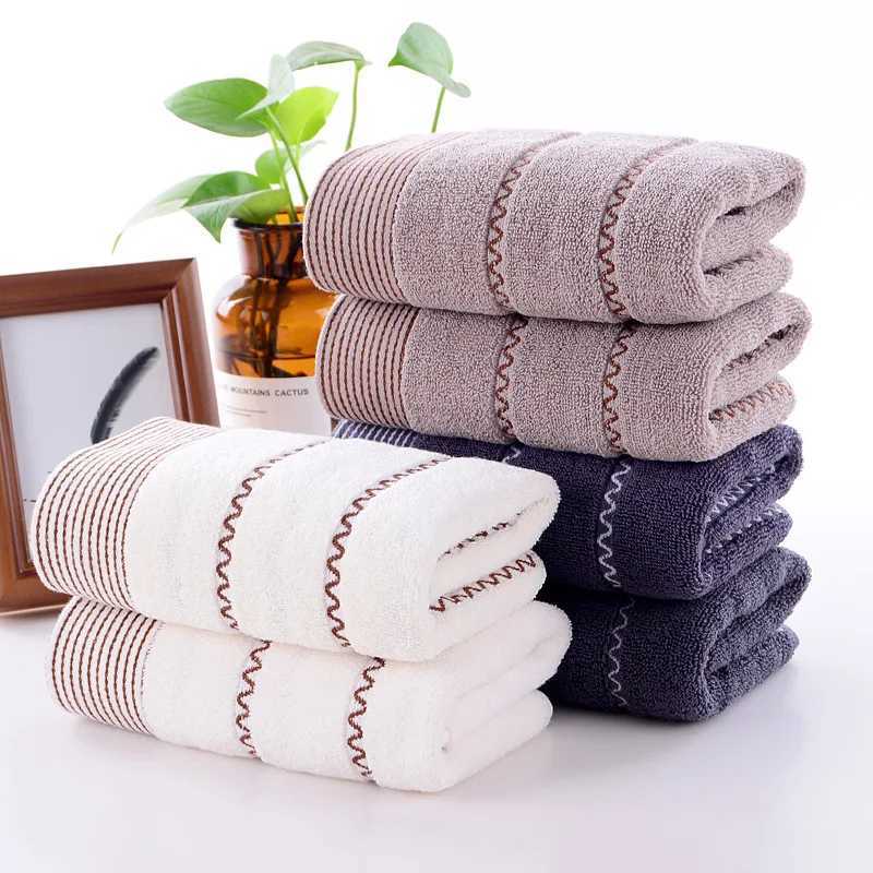 3pcs Set Cotton Bath Towel Adult Soft Absorbent Towels Bathroom Sets Large Beach Towel Hotel Spa Towels For Home Christmas Gift Y251202