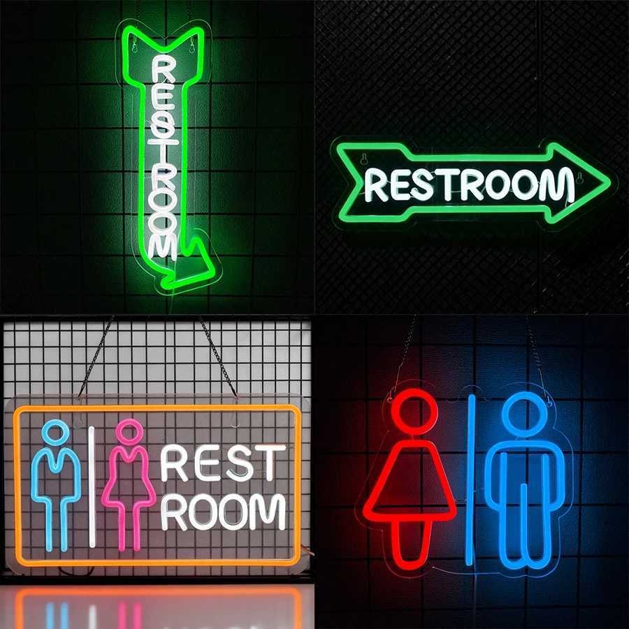 Warm Reminder Led Neon Sign Bathroom Indicator Light Used For Decor Of Bars Clubs Game Rooms And Entertainment Places H251201