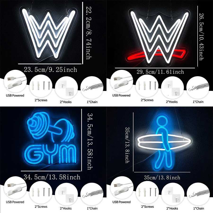 Entertainment Theme Neon Sign Sports Luminous Icon Wall Decor Usb Powered Used For Room Competition Party Club Wall Lamp H251201