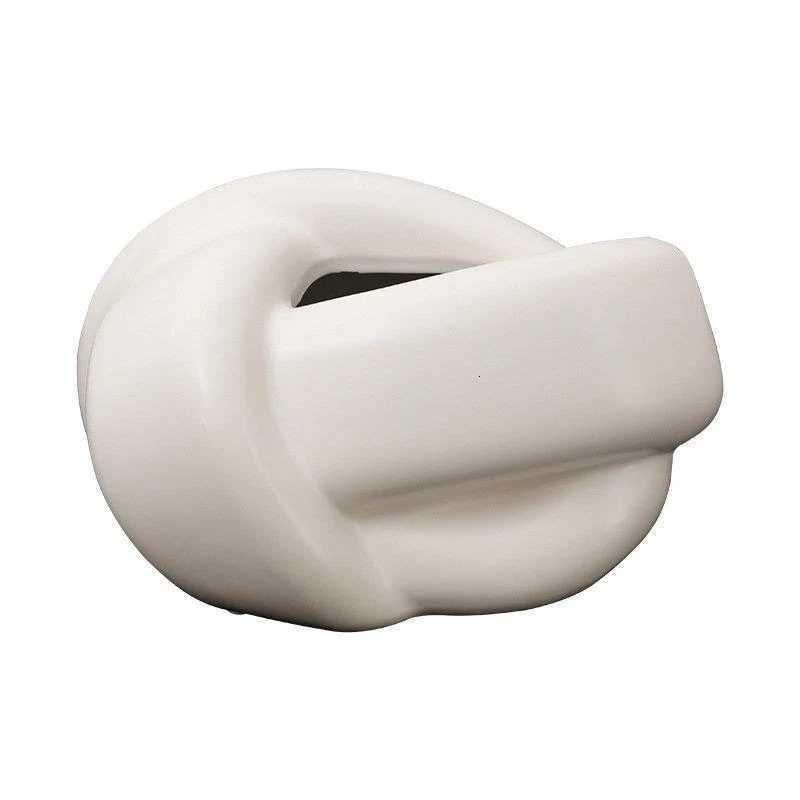 Clinch Knot Ceramic Tissue Box Irregar Shape Paper Towel Coffee Table Desktop Boxes Modern He Decor H251201