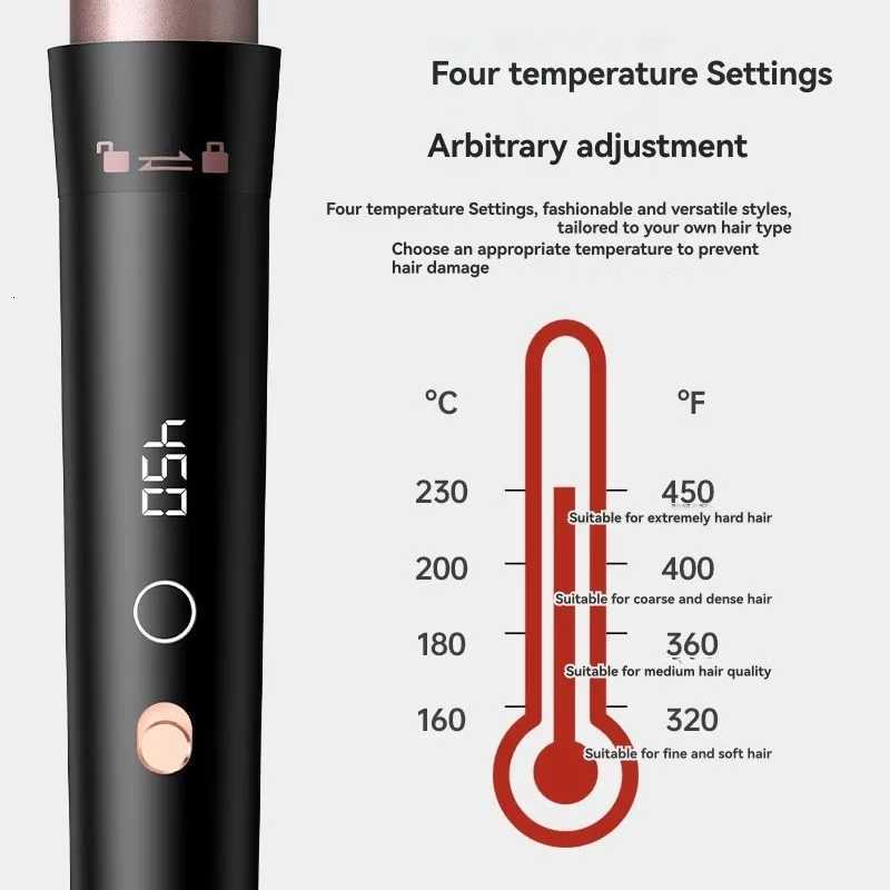 OFFER ENDS SOON 5-In-1 Mtifunctional Curling Iron Set With LCD Display Interchangeable Titanium Barrels 10-220V EU Pl C251202