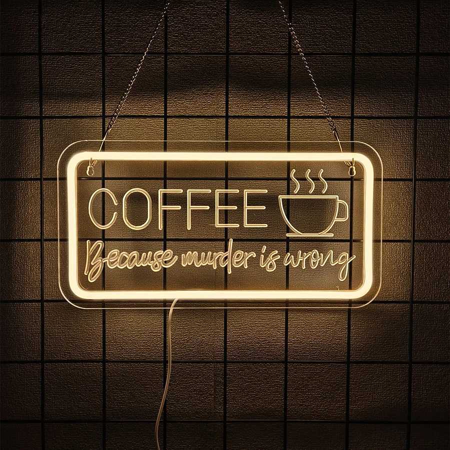 Coffee Series Neon Signs 3D Carved Warm White Icons Usb Powered Suitable For Business Decor In Clubs Restaurants And Cafes H251201