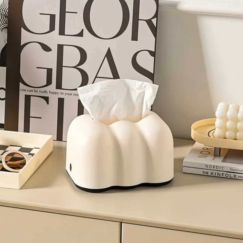 Luxury Creative Milk Cloud Living Ro Tissue Box Wall Mounted Car Use Paper Towel Holder Ornament Elegant Design Mti-function H251201