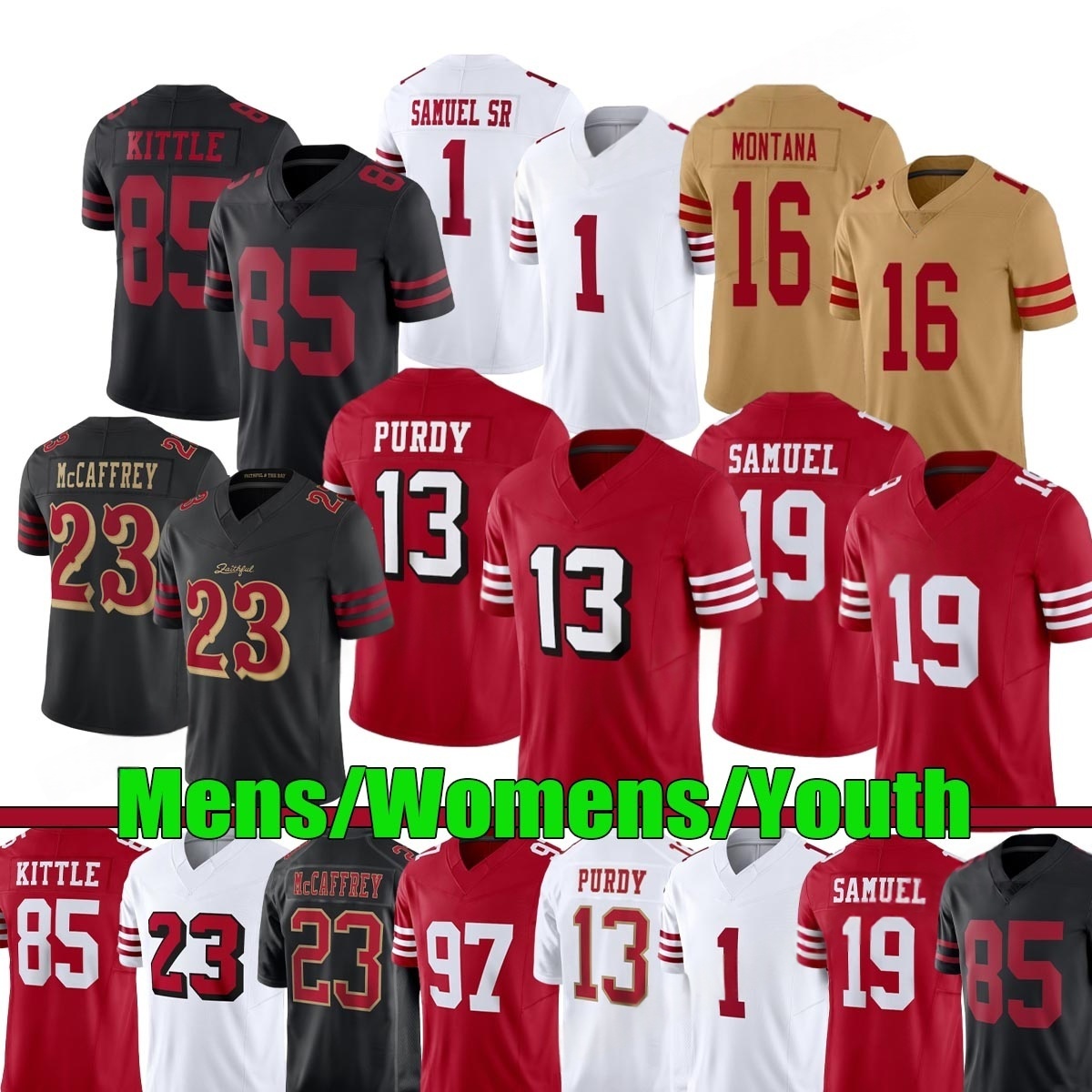 San Franciscocity sf 49erss Christian McCaffrey 13 Brock Purdy George Kittle Nick Bosa Samuel Football Jerseys SanFranciscocity49ers jersey