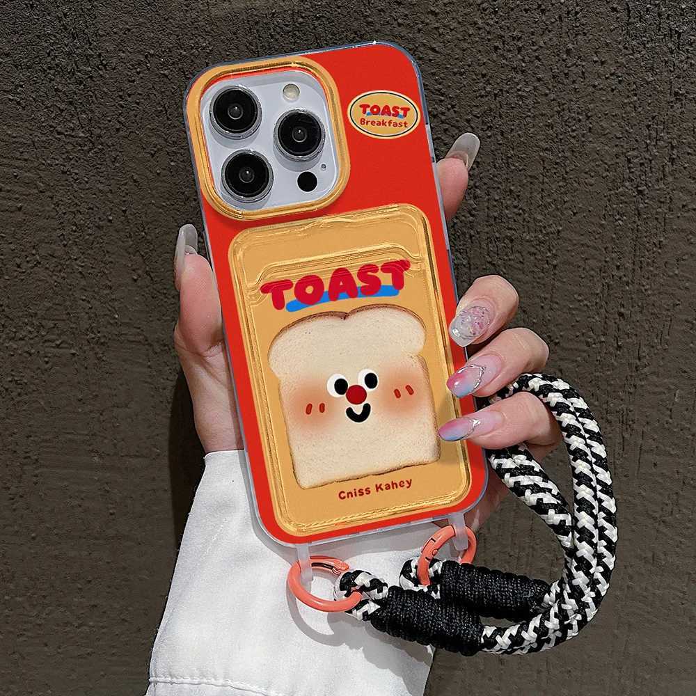 Cute Cartoon Phone Case For iPhone 11 Case iPhone 16 15 13 12 14 Pro Max 7 8 Plus XR X XS SE 2 3 Wrist Chain Soft Card Bag Cover J251202