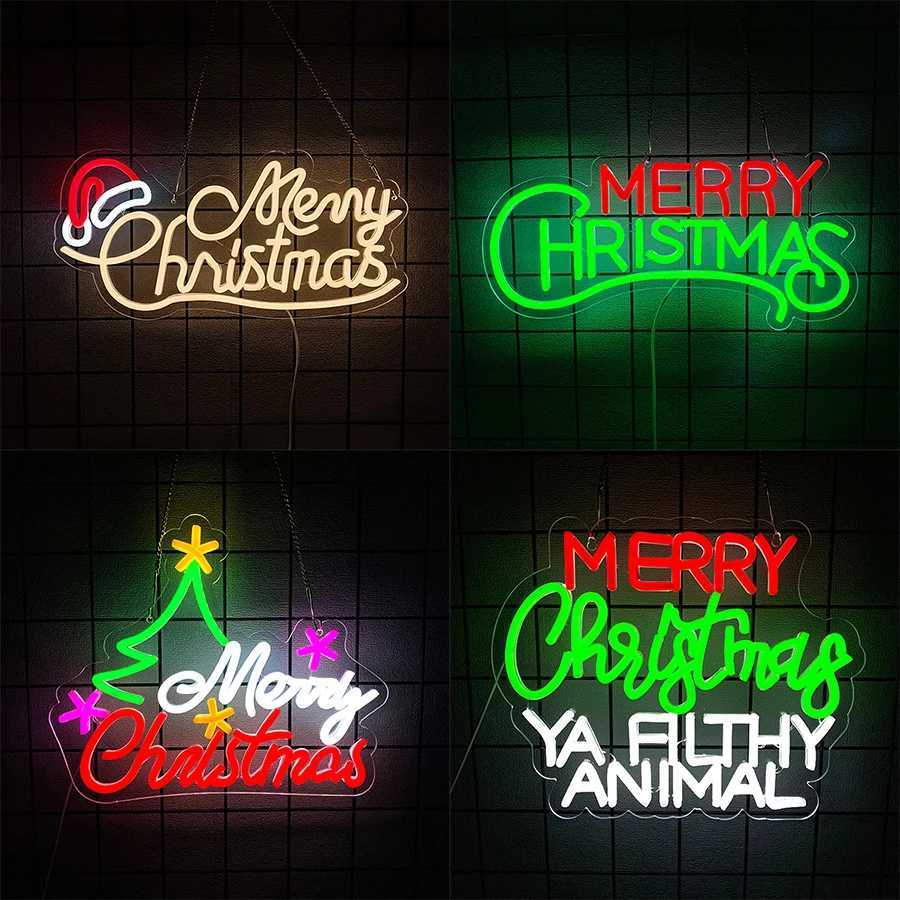 Christmas Series Neon Signs Vibrant Business Wall Lamps Usb Powered Used For Rooms Homes Clubs Christmas Decor Gifts H251201