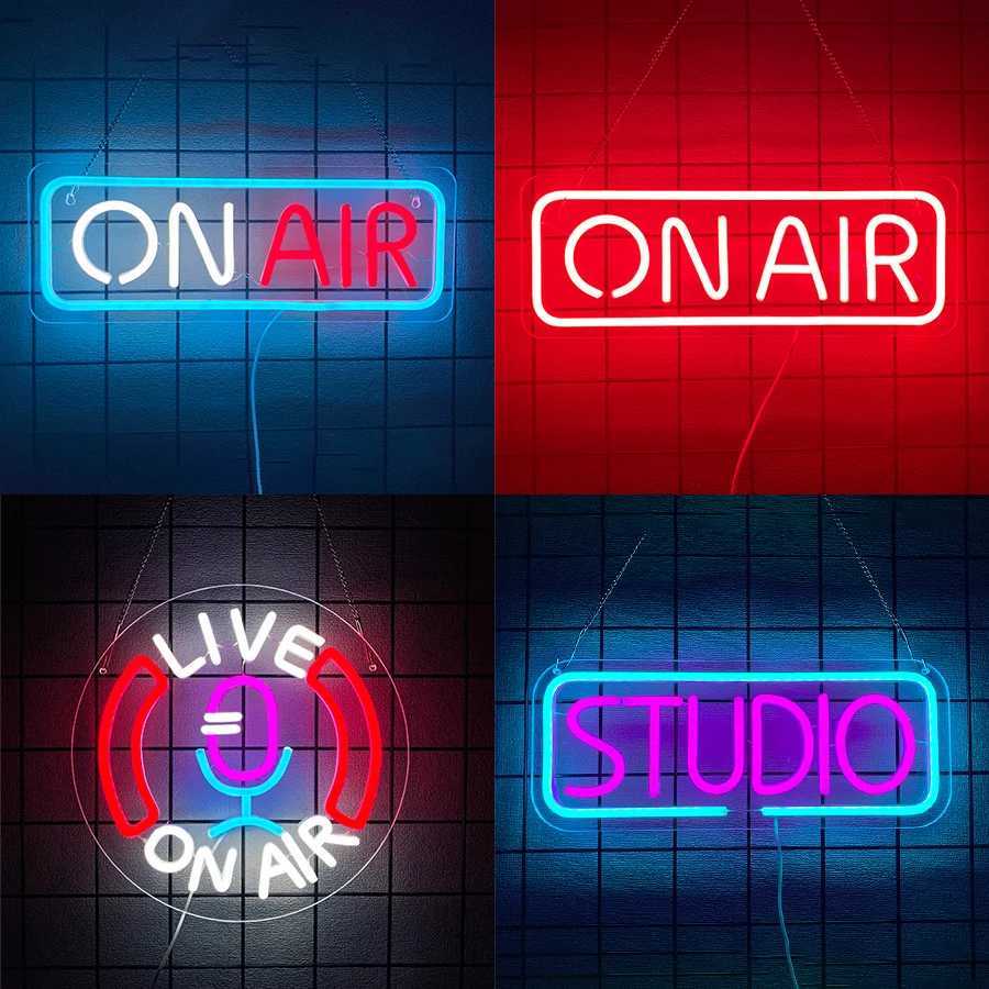 On Air Neon Sign Led Recording Light Icon Used For Decor Of Game Room Studio Bar And Podcast Wall DecorUSB Powered H251201