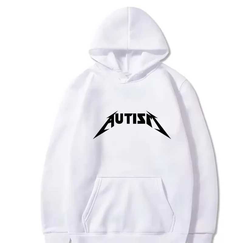 Autism Metal Rock Meme Hoodie Top Men Women Fashion Hip Hop Fleece Hoodie Oversized Pullover Winter Sport Sweatshirt for Men J251203